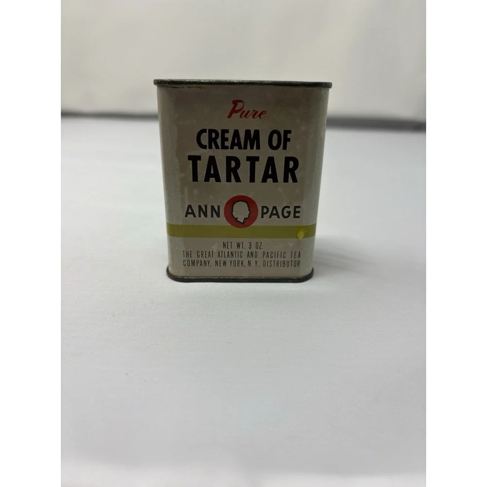 Ann Page Cream of Tartar Spice Tin Vintage Metal Retro Advertising Cottage Core